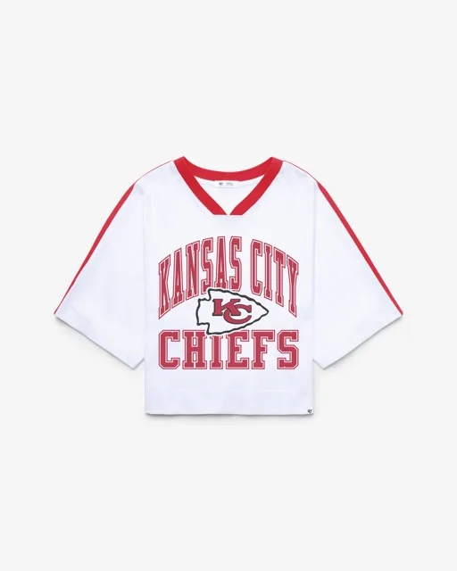 Kansas City Chiefs BIG OVERARCH '47 MAILLOT RAGLAN À AIGUILLES GOUTTES POUR FEMMES