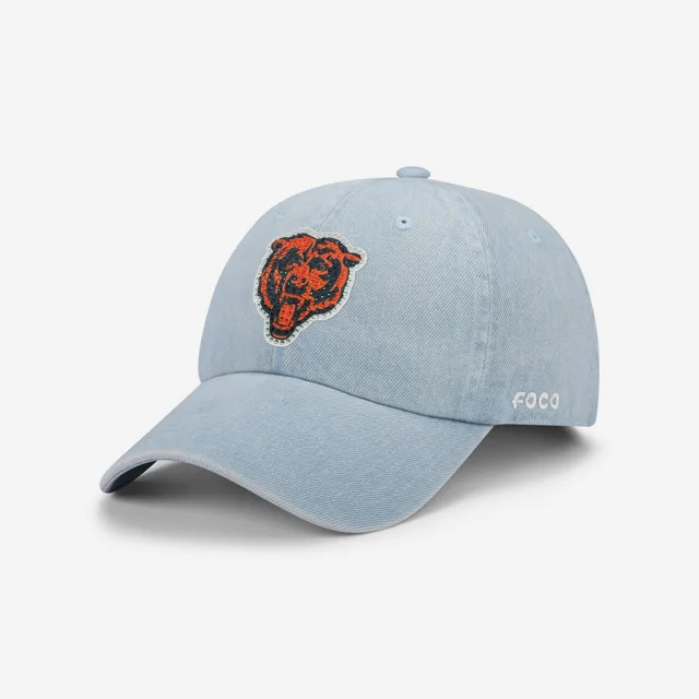 Chicago Bears Casquette décontractée en denim avec logo strass