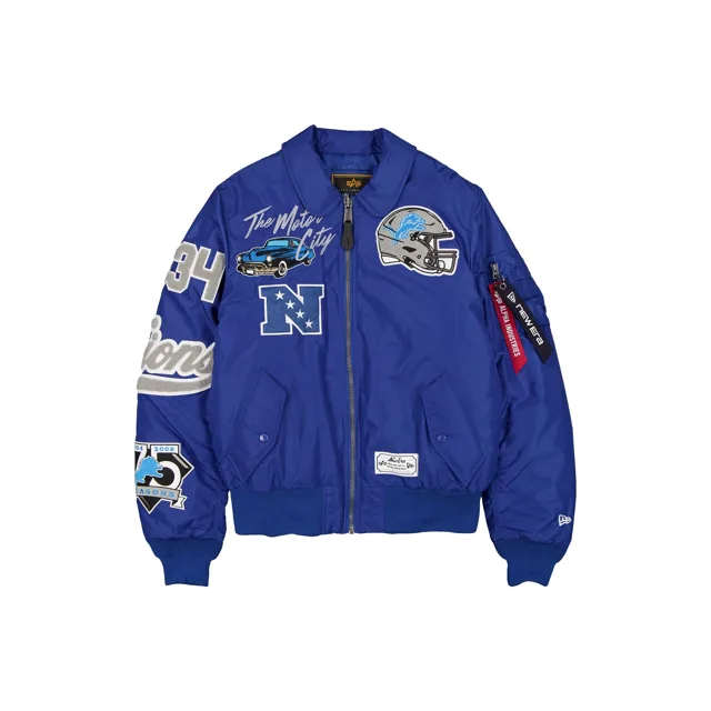 Veste de vol Alpha Industries x Detroit Lions MA-1