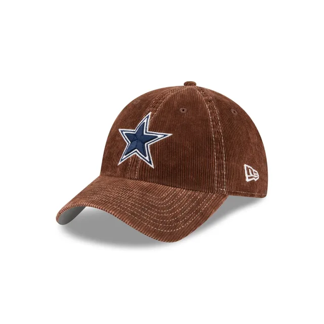 Dallas Cowboys Chapeau réglable classique décontracté en velours côtelé marron délavé
