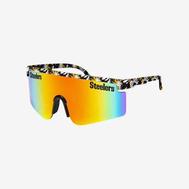 Lunettes de soleil à grande monture florale Pittsburgh Steelers