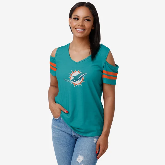 Miami Dolphins T-shirt à épaules dénudées pour femme