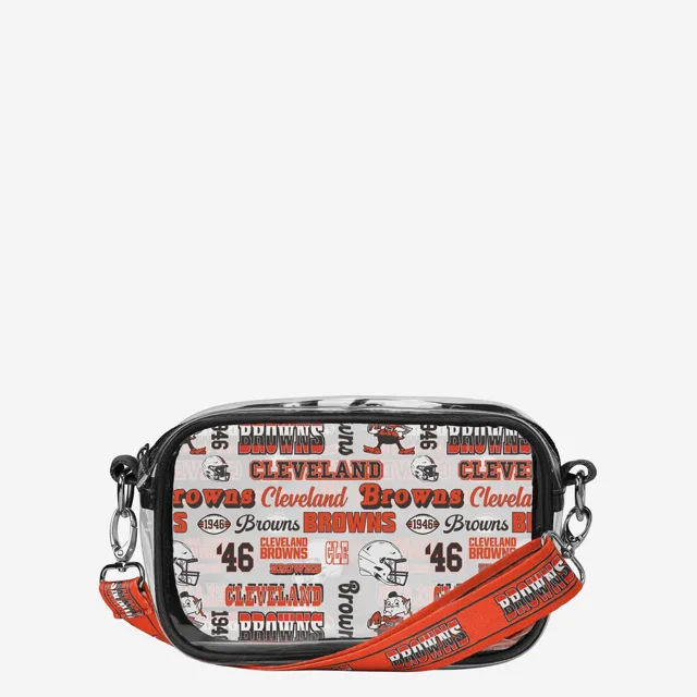 Cleveland Browns Répéter Sac à bandoulière transparent à imprimé rétro