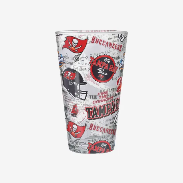 Tampa Bay Buccaneers Verre à pinte imprimé historique