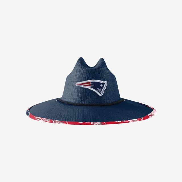Chapeau de paille couleur équipe New England Patriots