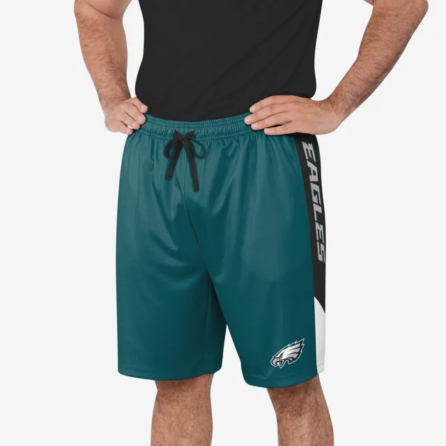Short d'entraînement à rayures latérales Philadelphia Eagles