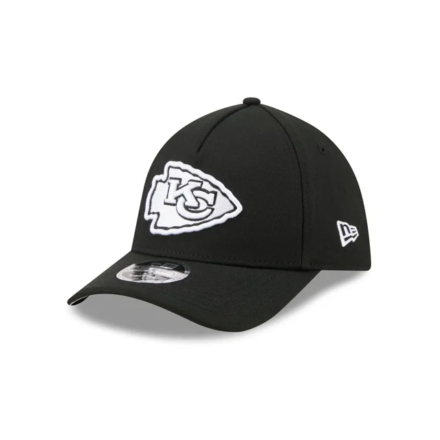 Kansas City Chiefs Chapeau extensible en poly noir et blanc 39THIRTY M-Crown A-Frame