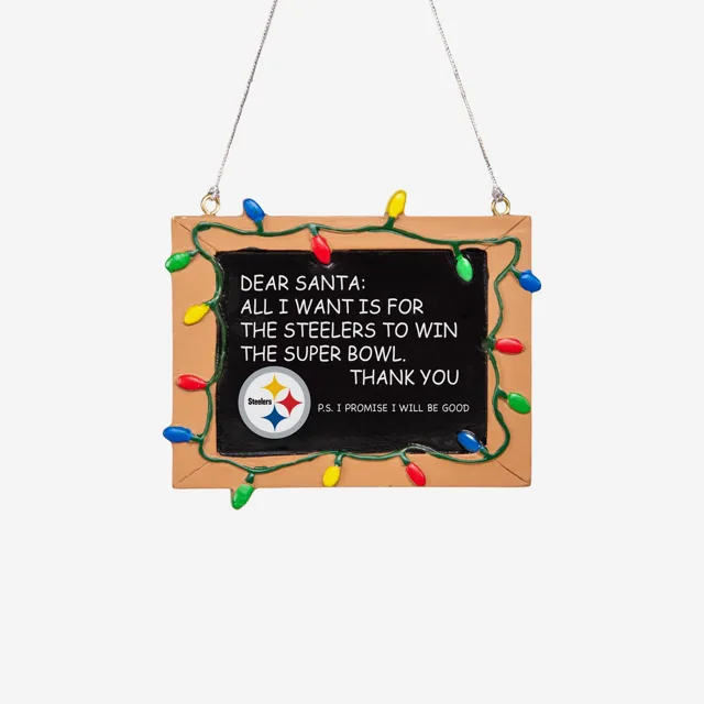 Ornement de tableau noir en résine Pittsburgh Steelers