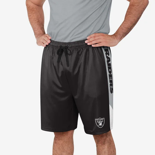 Short d'entraînement à rayures latérales Las Vegas Raiders
