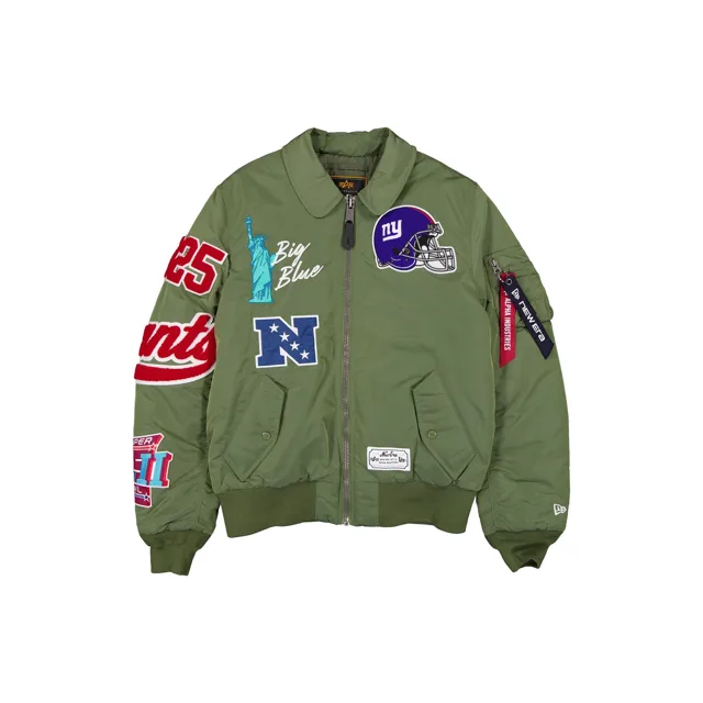 Veste de vol Alpha Industries x New York Giants Sage Green MA-1