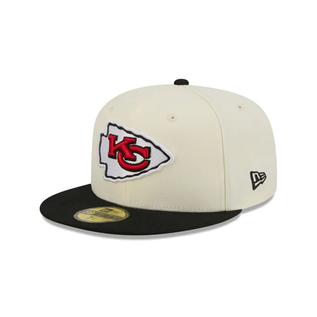 Kansas City Chiefs Casquette ajustée Basic 59FIFTY Chrome Blanc