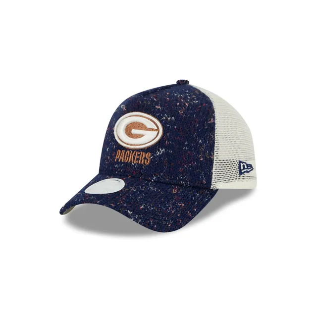 Green Bay Packers Casquette de camionneur en tricot 9FORTY A-Frame pour femmes