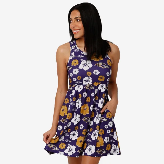Baltimore Ravens Robe d'été florale préférée des fans pour femmes