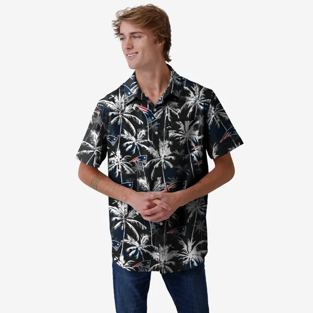 New England Patriots Chemise boutonnée à fleurs noire
