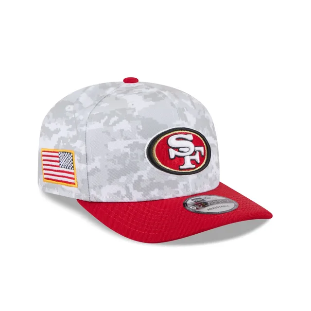 San Francisco 49ers 2025 Salut au service Fan Gear 9SEVENTY Chapeau extensible à bouton-pression