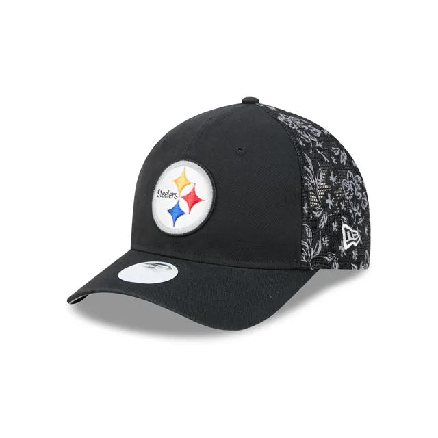 Pittsburgh Steelers Casquette de camionneur 9FORTY M-Crown en maille florale pour femme