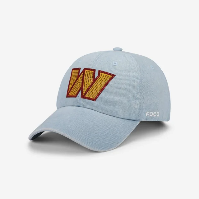 Washington Commanders Casquette décontractée en denim avec logo strass