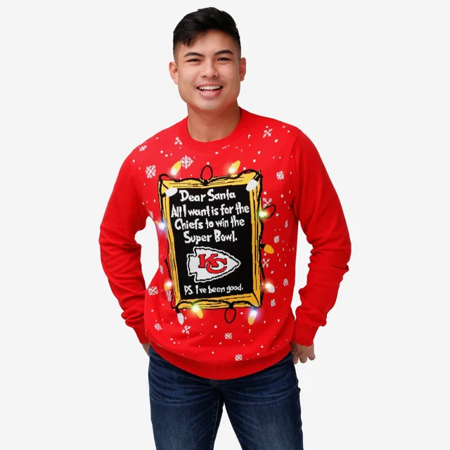 Kansas City Chiefs Pull lumineux Cher Père Noël