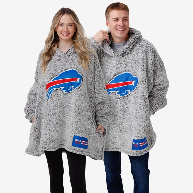 Buffalo Bills Sweat à capuche gris avec grand logo