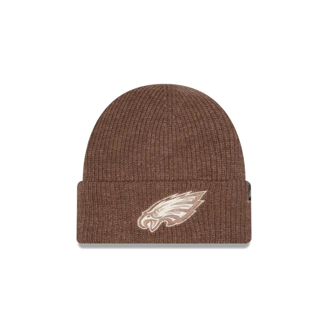 Philadelphia Eagles Bonnet en tricot à revers court en laine beige