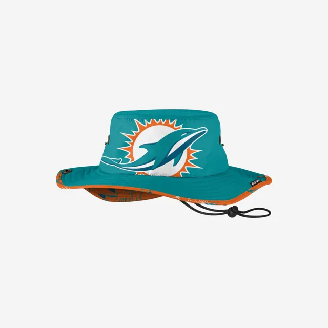 Miami Dolphins Chapeau Boonie hybride court à grand logo