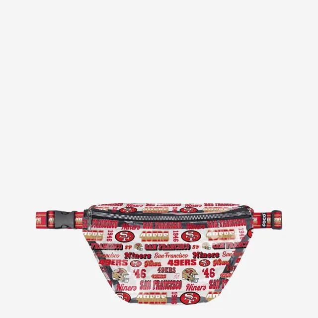 San Francisco 49ers Répétez le sac banane transparent à imprimé rétro