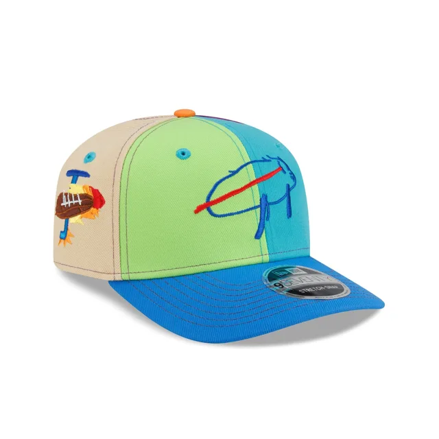 Buffalo Bills Billustration par Jack 9SEVENTY Stretch-Snap Hat