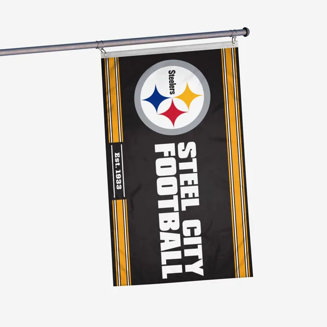 Drapeau à slogan horizontal Pittsburgh Steelers