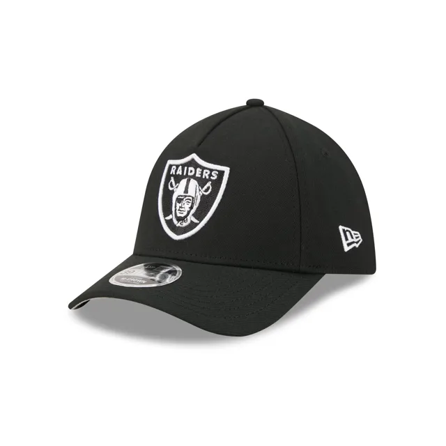Las Vegas Raiders Chapeau extensible en poly noir et blanc 39THIRTY M-Crown A-Frame