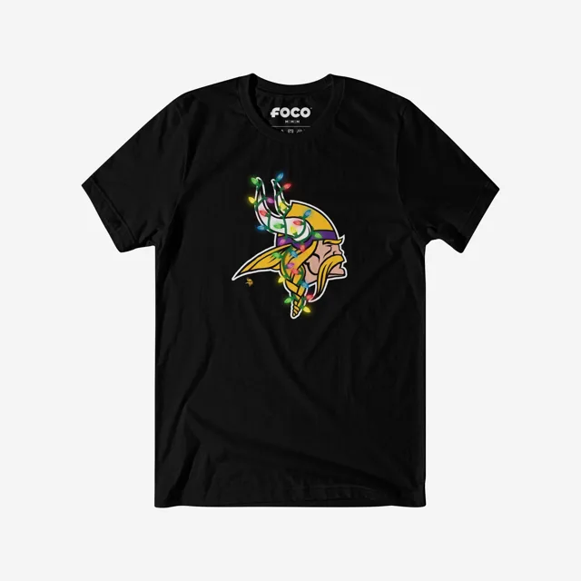 Minnesota Vikings T-shirt avec logo principal Holiday Lights
