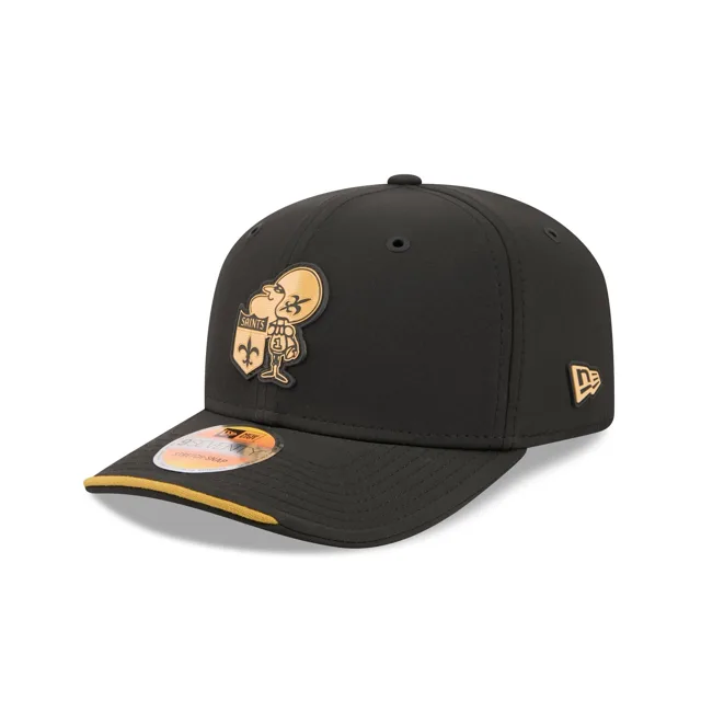 New Orleans Saints 2026 Sideline Historic 9SEVENTY Chapeau extensible à bouton-pression