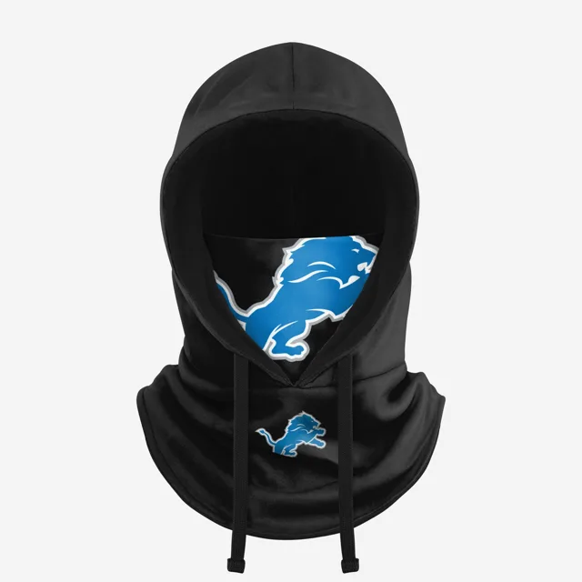 Detroit Lions Guêtre à capuche noire avec cordon de serrage