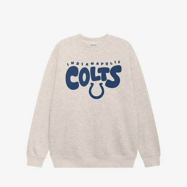 Sweat-shirt à col rond bulle Indianapolis Colts