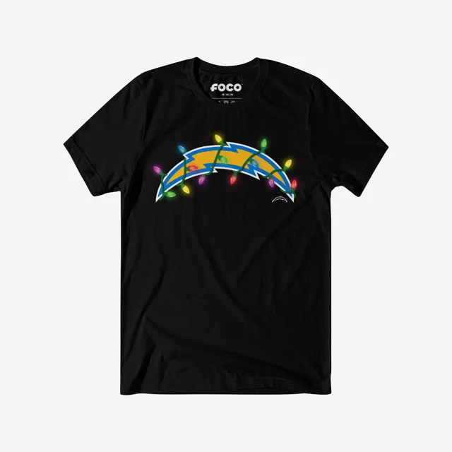 Los Angeles Chargers T-shirt avec logo principal Holiday Lights