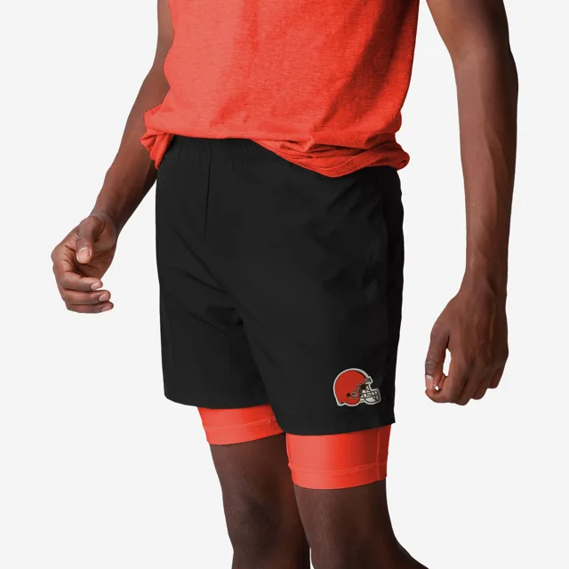 Cleveland Browns Short noir à doublure couleur équipe