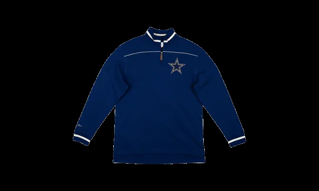 Pull French Terry 1/4 Zip émis par l'équipe NFL "Dallas Cowboys - Navy" FQZPAJ19031 DCONAVY