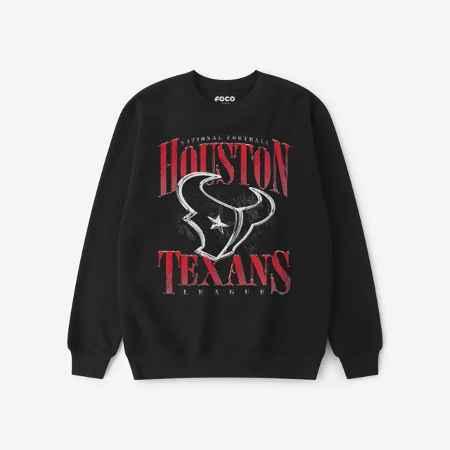 Houston Texans Sweat-shirt à col rond chromé Stack