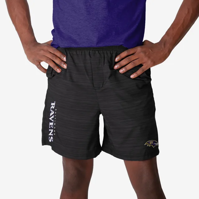 Baltimore Ravens Short doublé tissé noir chiné