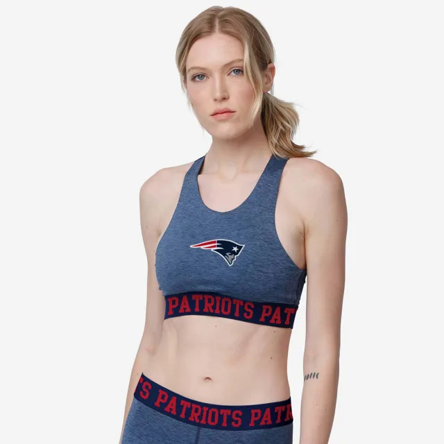 New England Patriots Soutien-gorge de sport statique couleur équipe pour femmes