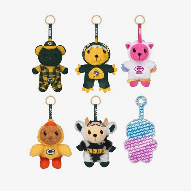 Green Bay Packers FOOCOOS Peluche Sac Charm Porte-clés Blind Box Série 1