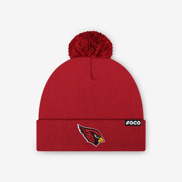 Bonnet à pompon avec logo principal Arizona Cardinals Basic
