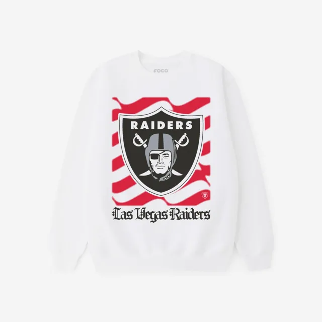 Las Vegas Raiders Sweat-shirt à col rond avec logo American Heritage