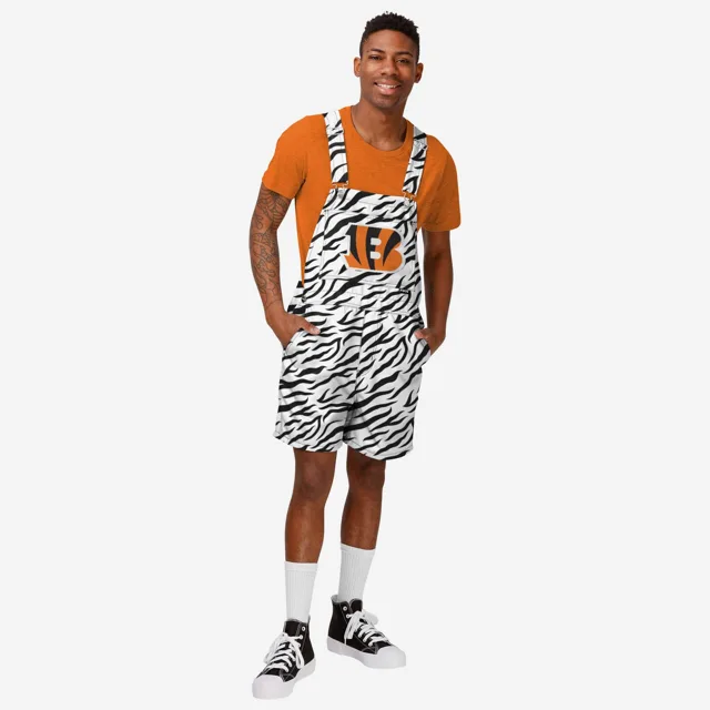 Cincinnati Bengals Cuissard à bretelles thématique à rayures de tigre blanc pour hommes