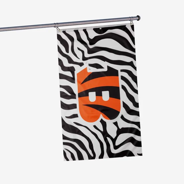 Cincinnati Bengals Drapeau horizontal à rayures blanches