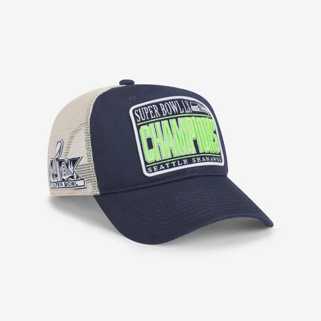 Seattle Seahawks Super Bowl LX Champions Team Color Truckstop Patch Trucker RF Casquette