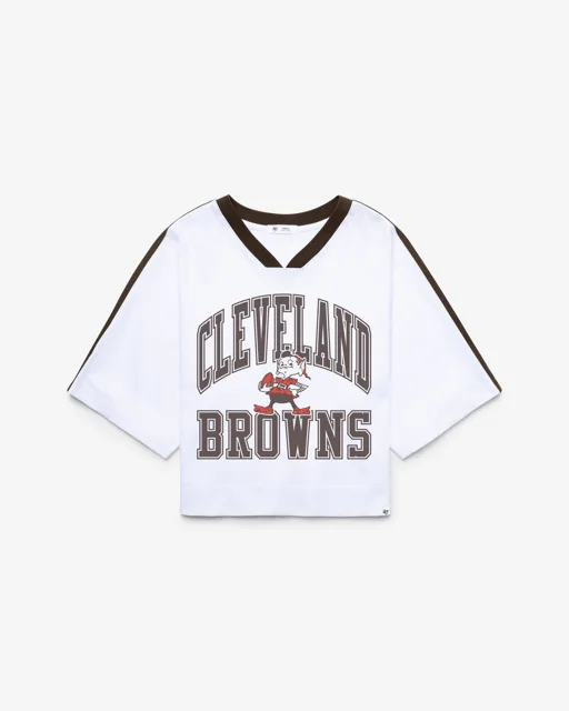 Cleveland Browns HISTORIQUE BIG OVERARCH '47 FEMME DROP NEEDLE RAGLAN JERSEY