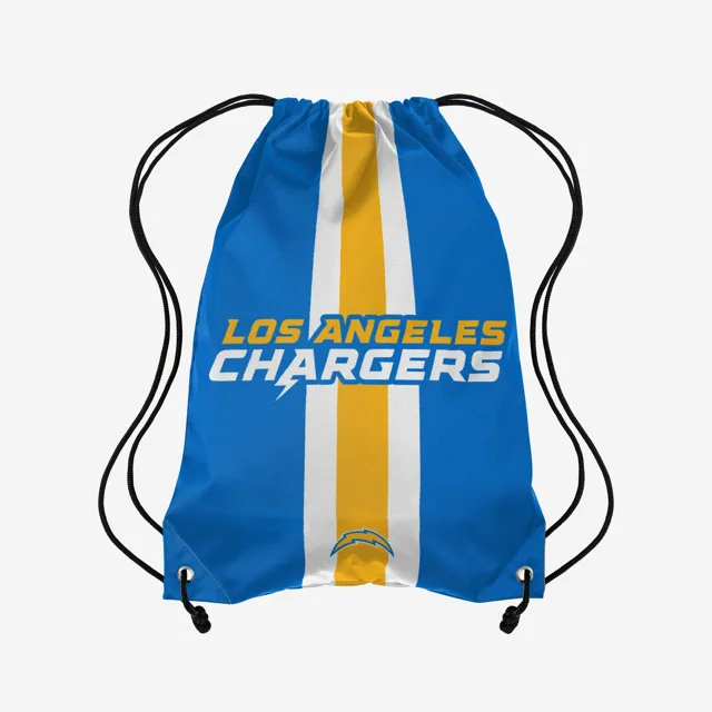 Los Angeles Chargers Sac à dos avec cordon de serrage Team Stripe Wordmark