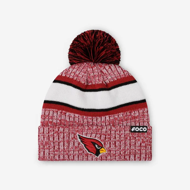 Arizona Cardinals Bonnet à pompon doublé à rayures Heather Team