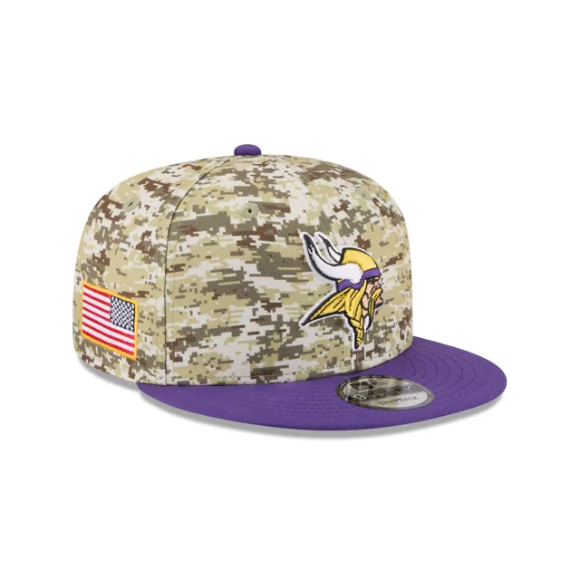 Minnesota Vikings 2025 Salut au service Fan Gear 9FIFTY Snapback Hat