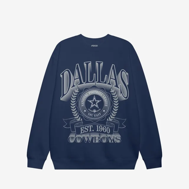 Dallas Cowboys Sweat-shirt à col rond avec écusson de bannière
